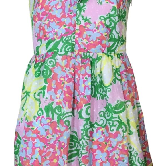 Lilly Pulitzer Peggy Mariposa Floral Mini Sundress Smocked Back Preppy Colors 0 - Picture 4 of 12
